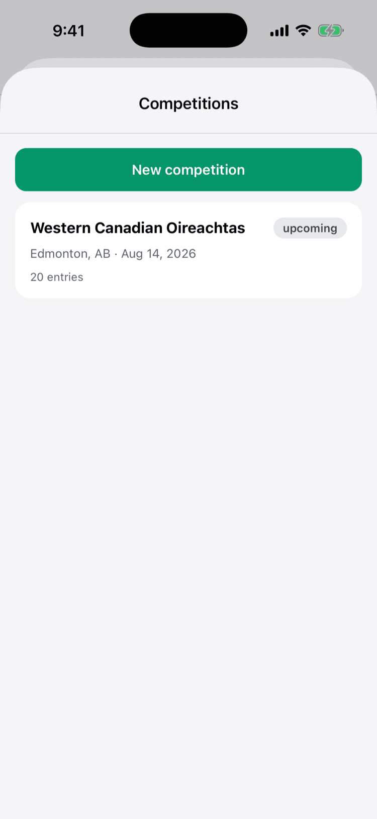 Competitions on the Ida OS iPhone app
