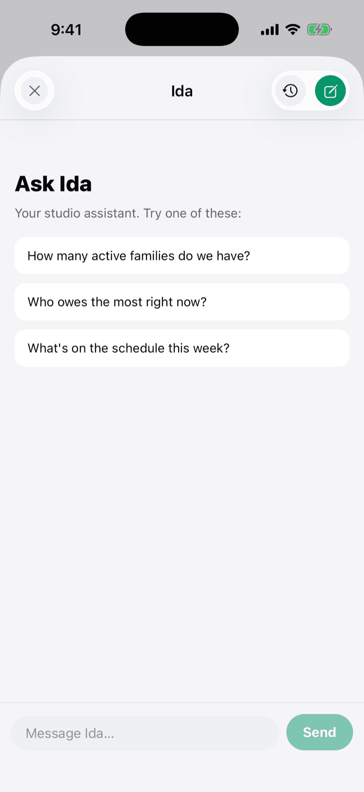 Ask Ida on the Ida OS iPhone app