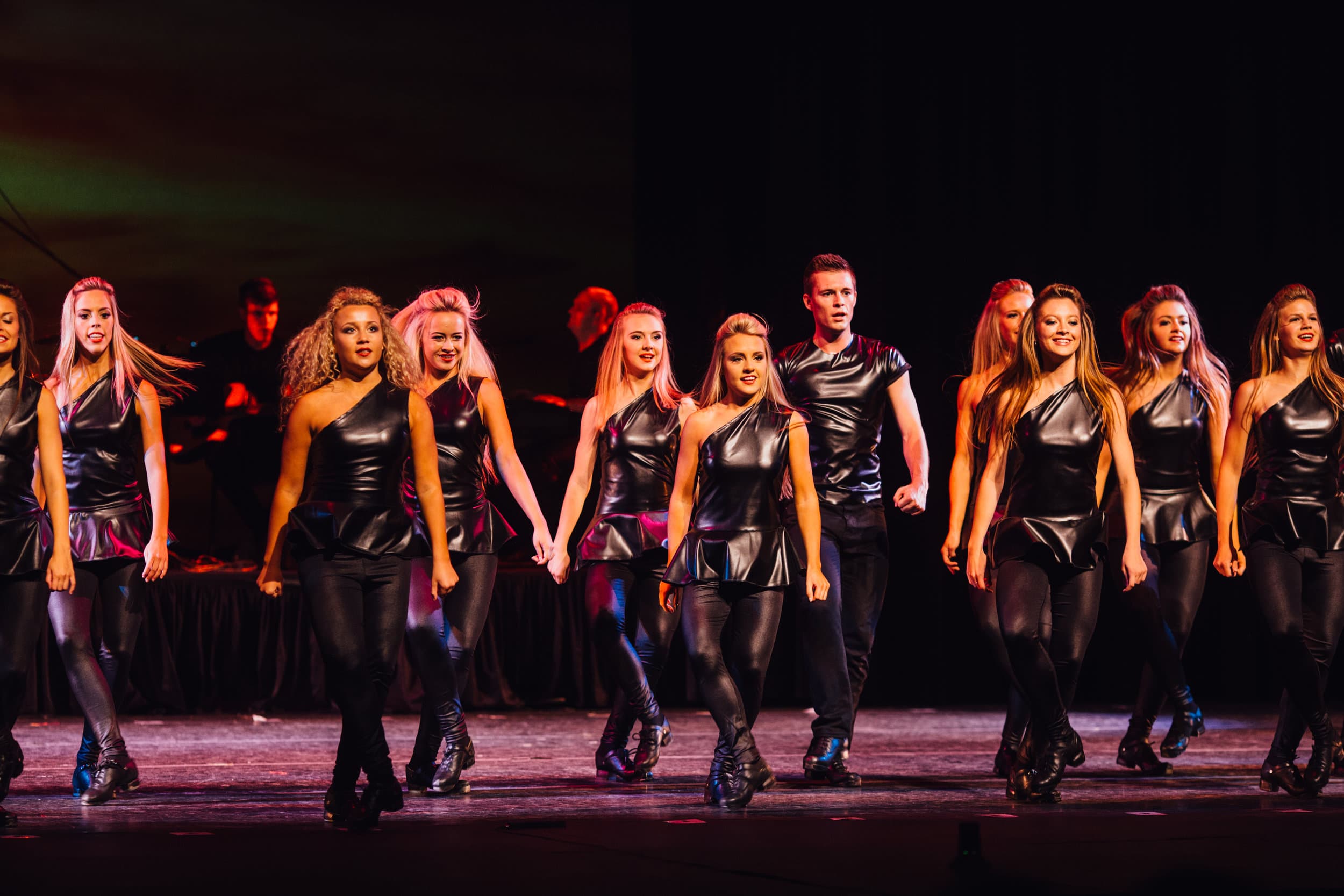 Dancers performing on stage